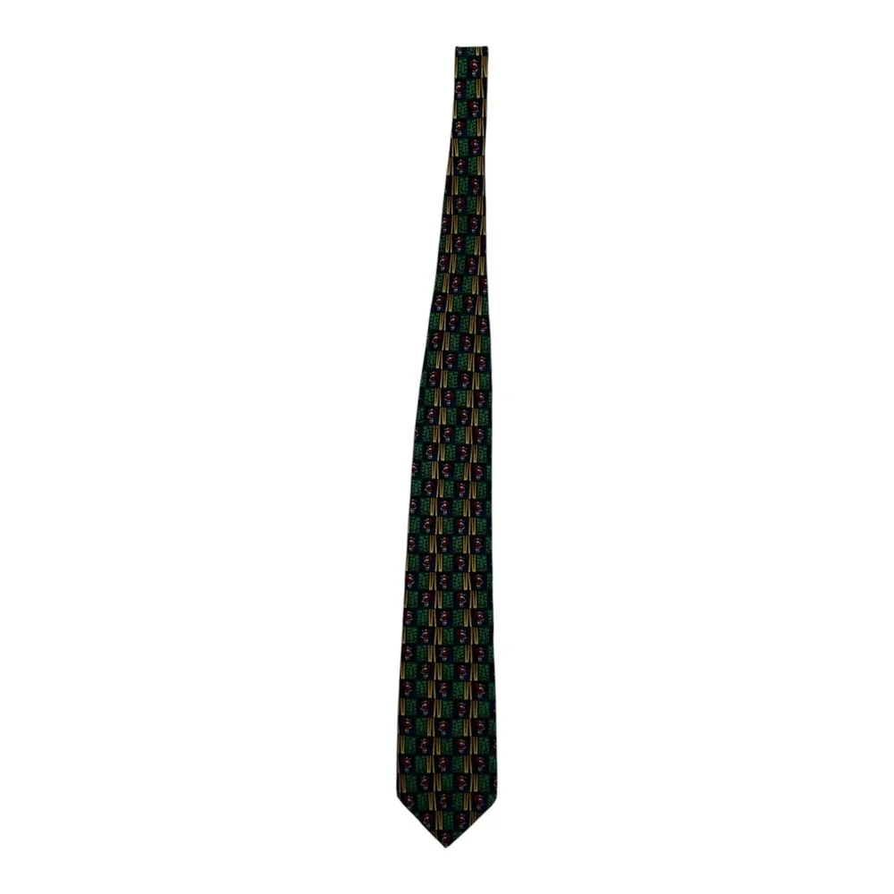 Cape Code Christmas Tie 100% Silk Santa Christmas Tree Holiday Mens 59